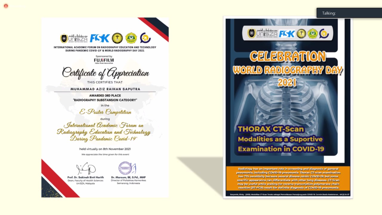 Awarded 3rd Place E-POSTER COMPETITION – Radiography Substansion Category